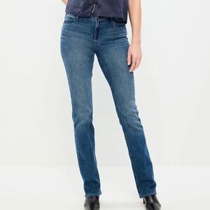 NEW Old Navy WOW Bootcut Jeans Womens 10 Tall Denim Mid Rise Stretch Medium Blue